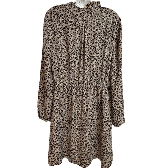 Loft Cheetah Print Dress (missing tie belt) Size 12 - Picture 2 of 16